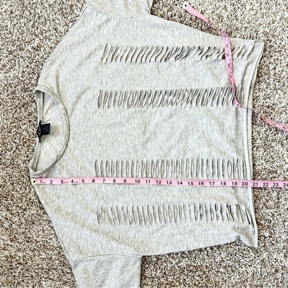 See You Monday Gray Shredded Top - Picture 5 of 5